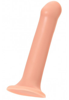 Телесный фаллос на присоске Silicone Bendable Dildo L - 19 см.