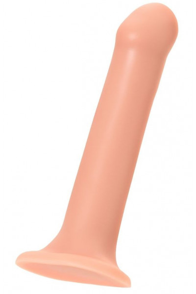 Телесный фаллос на присоске Silicone Bendable Dildo L - 19 см.