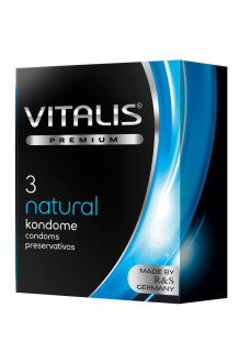 Классические презервативы VITALIS PREMIUM natural - 3 шт.