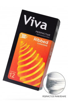 Ребристые презервативы VIVA Ribbed - 12 шт.