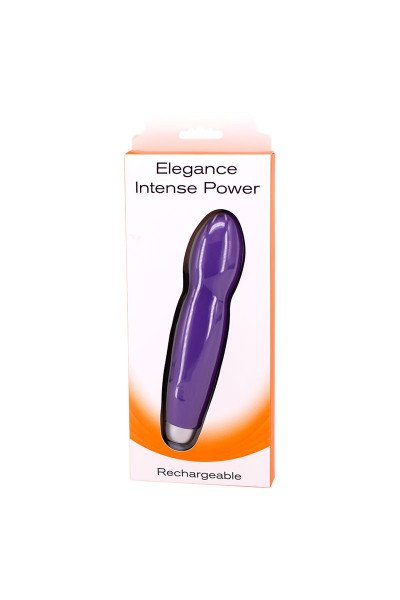 Фиолетовый мини-вибромассажер ELEGANCE INTENSE POWER - 14 см.