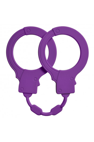 Фиолетовые силиконовые наручники Stretchy Cuffs Purple