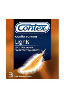 Особо тонкие презервативы Contex Lights - 3 шт.