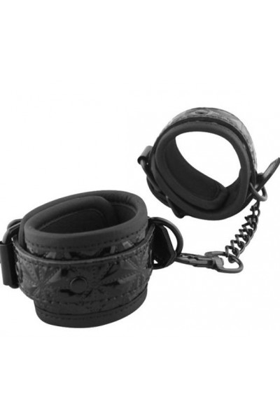 Чёрные кожаные оковы на ноги Ankles Cuffs