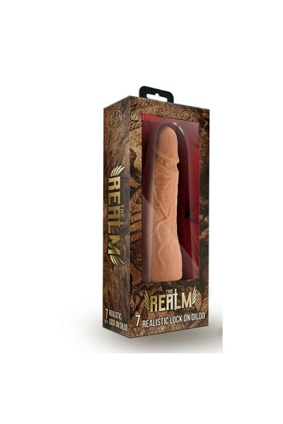 Насадка-фаллоимитатор для трусиков с плугом Realistic 7 Inch Lock On Dildo - 17,8 см.