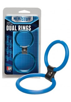 Синее двойное эрекционное кольцо Dual Rings Blue