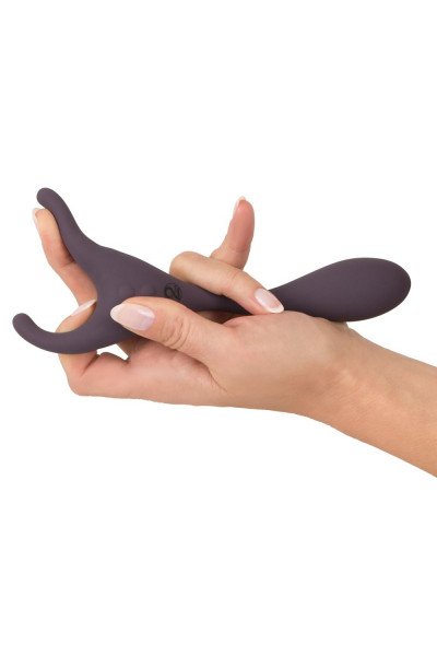 Фиолетовый универсальный вибратор Remote Controlled Couples Vibrator