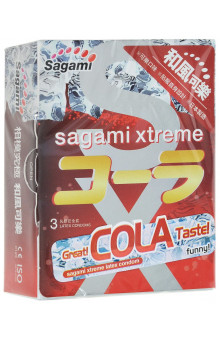 Ароматизированные презервативы Sagami Xtreme Cola  - 3 шт.