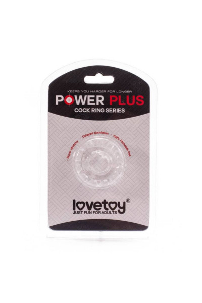 Прозрачное кольцо с лучиками POWER PLUS Cockring