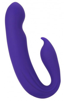 Фиолетовый вибратор G-Spot Dual Stimulator with Rolling Ball - 17,1 см.