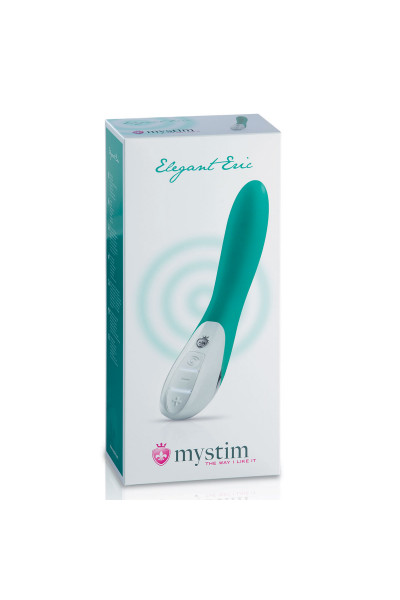 Зеленый вибратор Mystim Elegant Eric - 27 см.