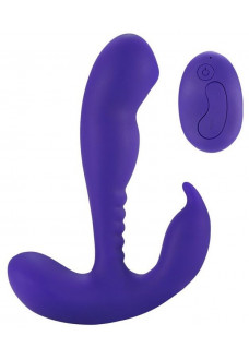 Фиолетовый стимулятор простаты Remote Control Prostate Stimulator with Rolling Ball - 13,3 см.