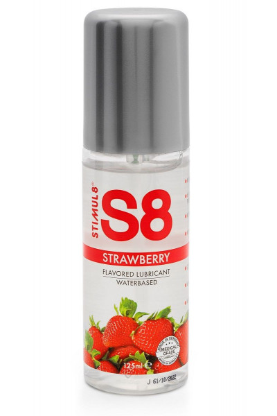 Смазка на водной основе S8 Flavored Lube со вкусом клубники - 125 мл.