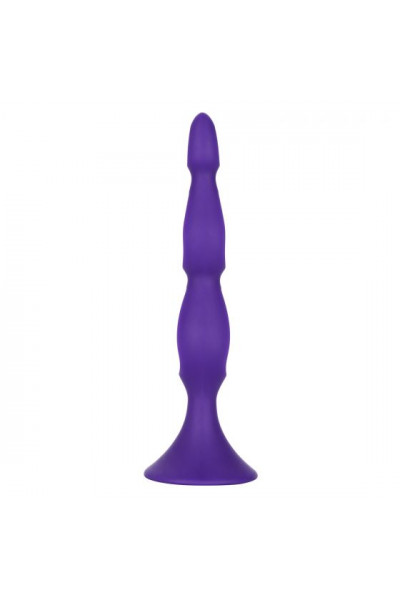 Фиолетовая анальная елочка Silicone Triple Probe - 14,5 см.