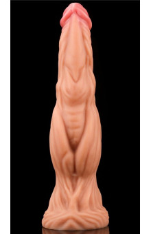 Телесный фаллоимитатор 9.5 Dual layered Platinum Silicone Cock - 24,5 см.