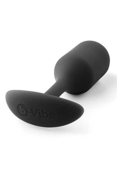 Чёрная пробка для ношения B-vibe Snug Plug 2 - 11,4 см.