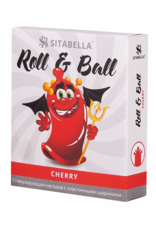 Стимулирующий презерватив-насадка Roll   Ball Cherry