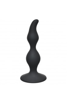 Чёрная анальная пробка Curved Anal Plug Black - 12,5 см.