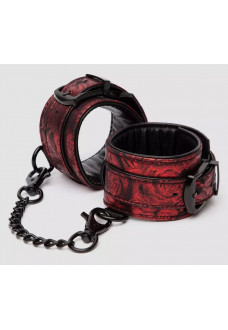 Красно-черные наручники Reversible Faux Leather Wrist Cuffs