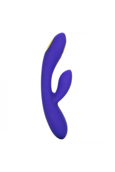 Фиолетовый вибратор с функцией электростимуляции Intimate E-Stimulator Dual Wand - 21,5 см.