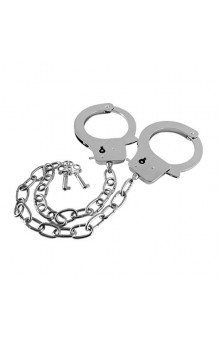 Наручники на длинной цепочке с ключами Metal Handcuffs Long Chain