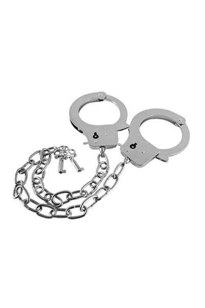 Наручники на длинной цепочке с ключами Metal Handcuffs Long Chain