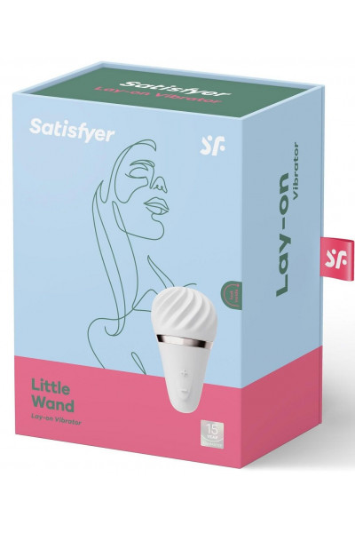 Белый вибромассажер Satisfyer Little Wand