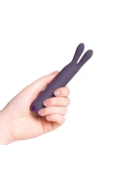 Фиолетовый вибратор с ушками Rabbit Bullet Vibrator - 8,9 см.