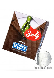 Презервативы с точечками VIZIT Dotted - 3 шт.