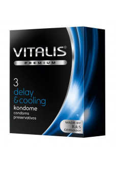 Презервативы VITALIS PREMIUM delay   cooling с охлаждающим эффектом - 3 шт.