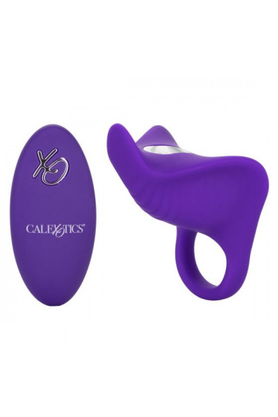 Фиолетовое перезаряжаемое эрекционное кольцо Silicone Remote Orgasm Ring