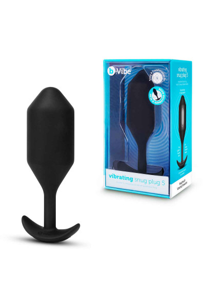 Черная вибропробка для ношения Vibrating Snug Plug 5 - 16,5 см.