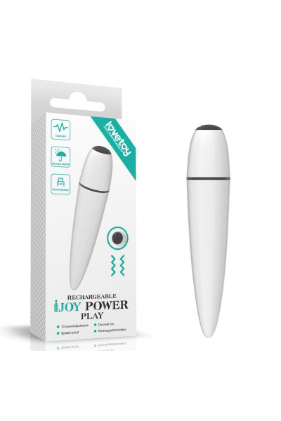 Белый мини-вибратор IJOY Rechargeable Power Play - 10,5 см.