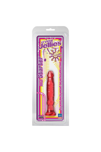 Розовый анальный стимулятор Crystal Jellies 6  Anal Starter - 11,9 см.