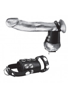 Кольцо на член и мошонку Cock Ring With 2  Ball Stretcher And Optional Weight Ring