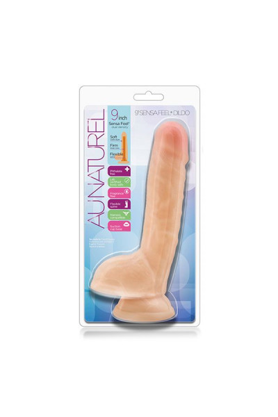 Телесный фаллоимитатор 9 Inch Sensa Feel Dildo - 22,8 см.