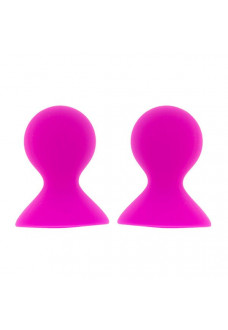 Ярко-розовые помпы для сосков LIT-UP NIPPLE SUCKERS LARGE PINK