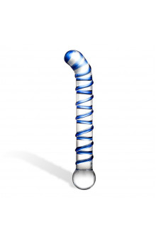 Изогнутый стеклянный фаллос G-Spot Glass Dildo - 17 см.