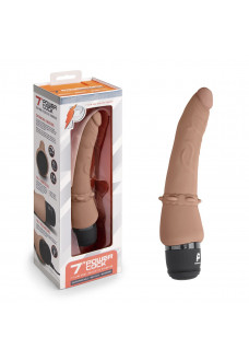 Кофейный анальный вибратор 7  Slim Anal Realistic Vibrator - 20 см.