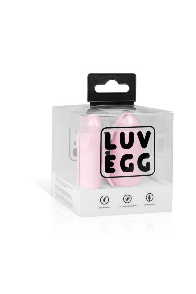 Нежно-розовое виброяйцо LUV EGG с пультом ДУ