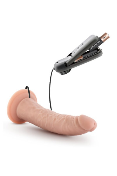 Телесный вибратор-реалистик Dr. Dave 7 Inch Vibrating Cock - 19 см.