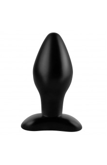 Черная анальная пробка среднего размера Large Silicone Plug - 13 см.