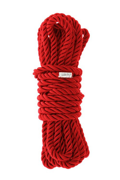 Красная веревка для шибари DELUXE BONDAGE ROPE - 5 м.