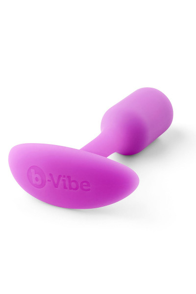 Розовая пробка для ношения B-vibe Snug Plug 1 - 9,4 см.