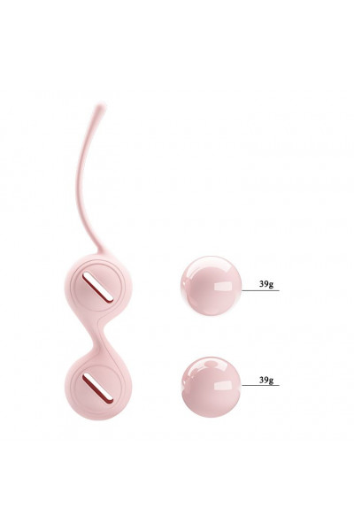 Нежно-розовые вагинальные шарики на сцепке Kegel Tighten Up I