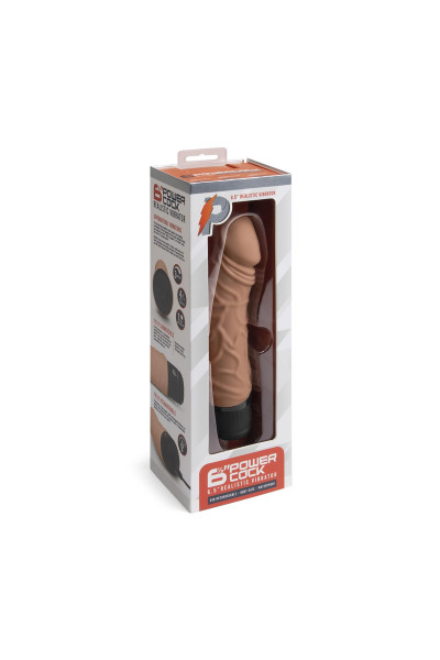 Кофейный вибратор-реалистик 6.5  Girthy Realistic Vibrator - 19 см.