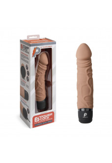 Кофейный вибратор-реалистик 6.5  Girthy Realistic Vibrator - 19 см.