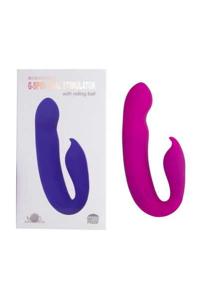 Розовый вибратор G-Spot Dual Stimulator with Rolling Ball - 17,1 см.