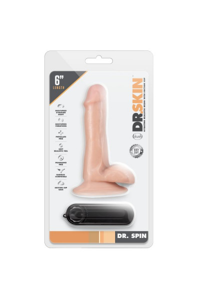 Телесный ротатор-реалистик Dr. Spin 6 inch Gyrating Realistic Dildo - 16,5 см.