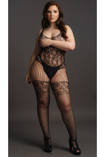 Ажурный кэтсьюит Lace and Fishnet Bodystocking